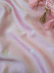 Unstitched Banarasi Chinnia Silk Kurta with Kora Silk Dupatta in Nude Pink Shade