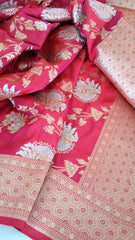Banarasi Katan Silk Jaal Dupatta in Sona Rupa Zari