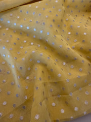 Meenedaar Chiffon Georgette Suit In Yellow And Pink