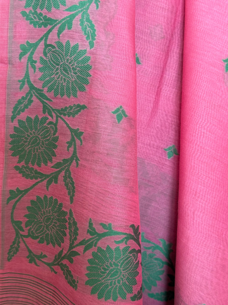 Banarasi Woven Unstitched Suit  In Pure Mulmul Cotton