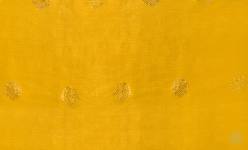 Banarasi Tussar Georgette Silk Kurta Fabric With Butie In Gold And Antique Zari Yardages