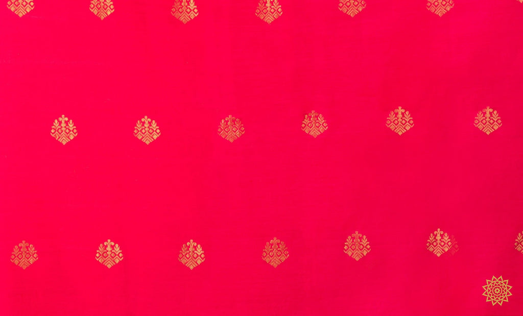 Banarasi Muga Silk With Bootas In Antique And Gold Zari Yardages