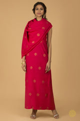 Banarasi Muga Silk With Bootas In Antique And Gold Zari Yardages